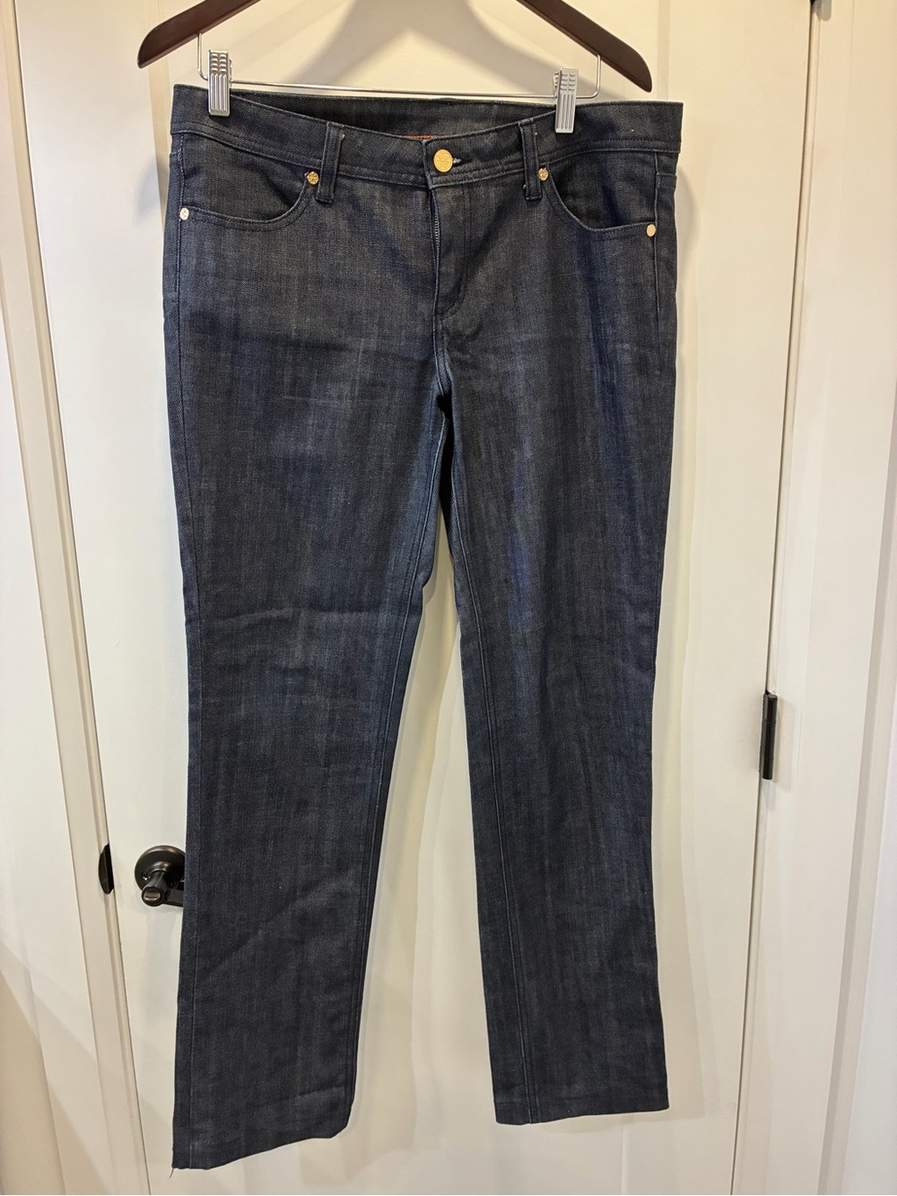 Brand New - Tory Burch jeans - size 31 Straight Leg - Dark Blue Wash